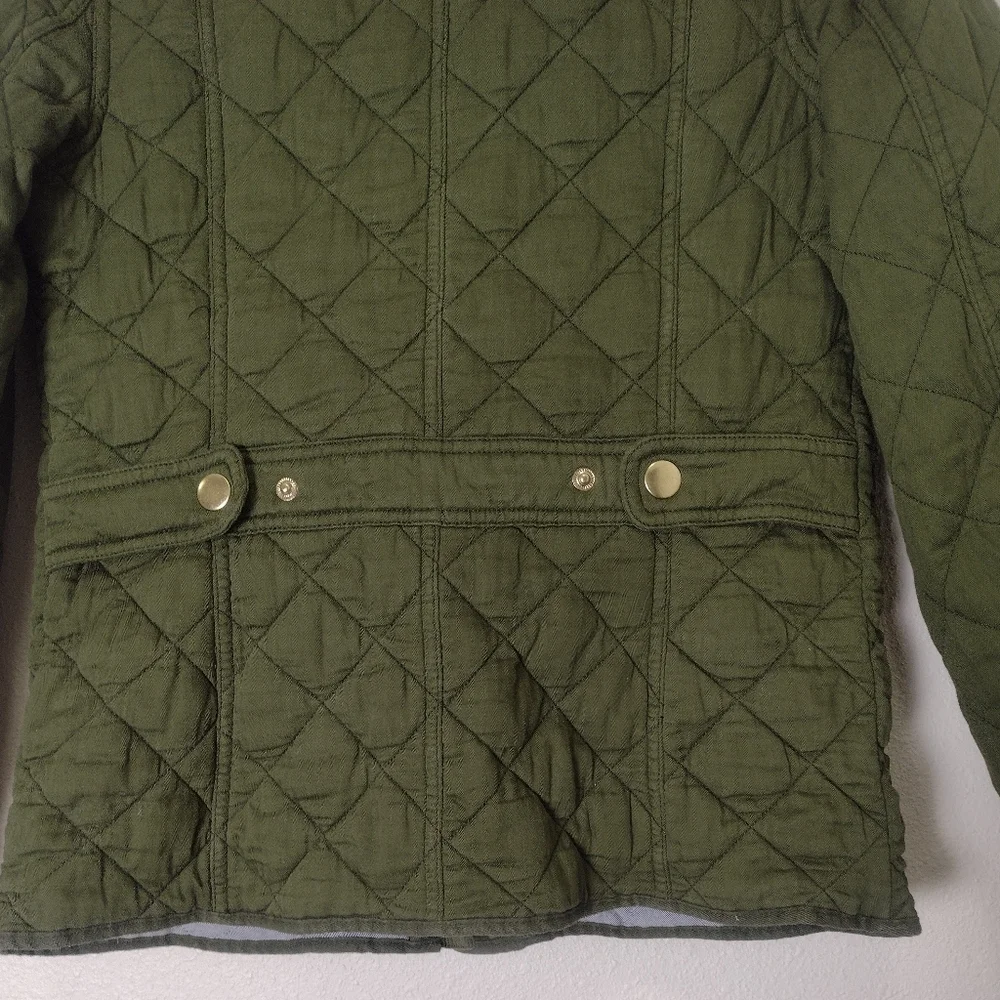 J. Crew Green Quilted Downtown Field Jacket Size XXS - Picture 12 of 16